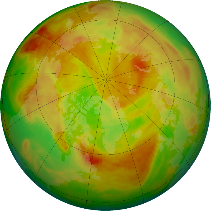 Arctic ozone map for 25 May 1982